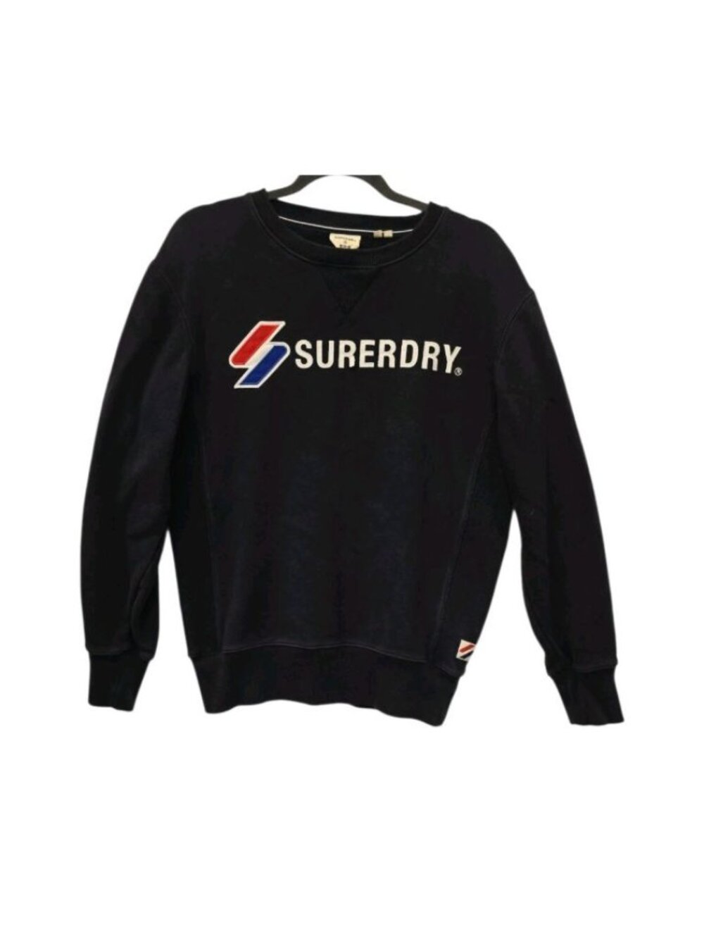 Superdry ​Logo Cotton Pullover Sweatshirt Navy Blue Men's Size Small